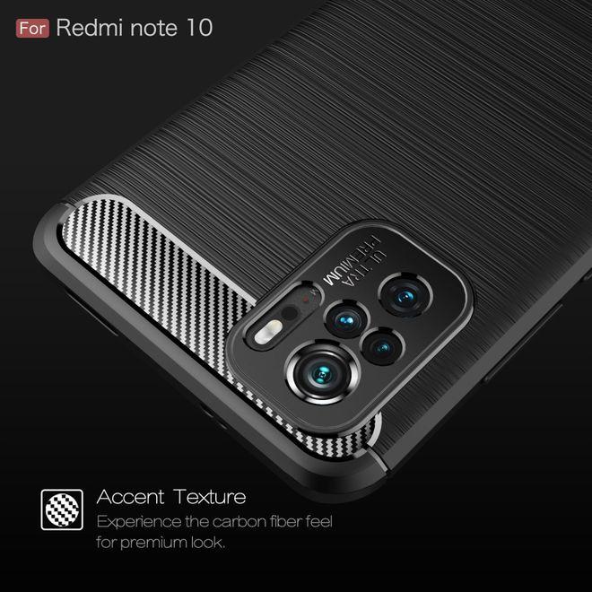 Productafbeelding MU Style Koolstofvezel TPU Softcase-serie (Xiaomi Redmi Note 10S, Xiaomi Mi Note 10)