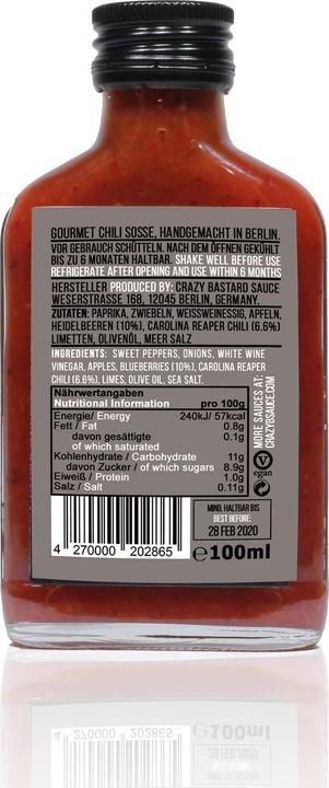 Immagine prodotto Crazy Bastard Sauce Salsa Bastardo Pazzo (250 g)
