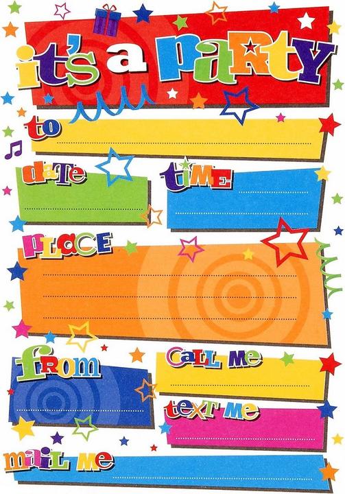 Produktbild Generic It's A Party Geburtstagseinladungen (20er Pack) (20 Stk.)