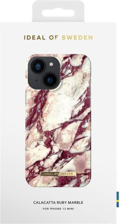 Actual product image iDeal Of Sweden Designer Hard Cover Calacatta Ruby Marble (Apple iPhone 13 mini)