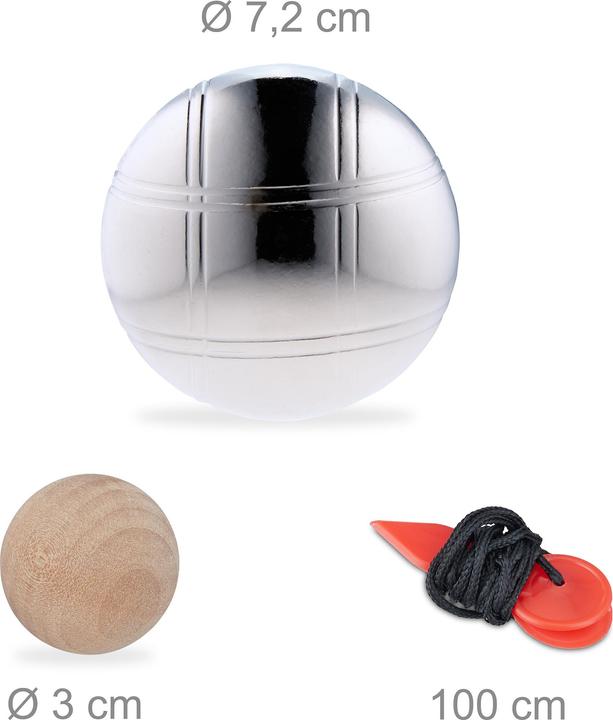 Actual product image Relaxdays Boule balls (6 x, 72 mm)