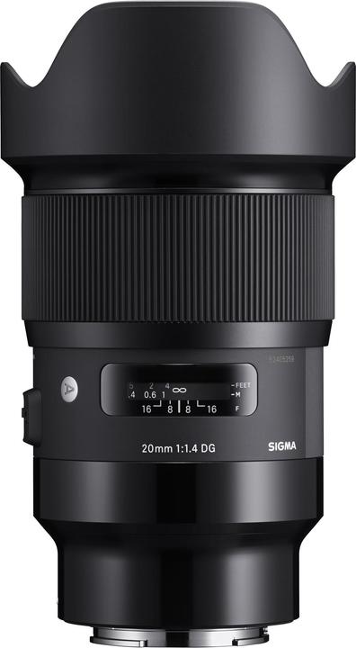 Immagine prodotto Sigma 20mm, f/1,4 DG HSM ART, Sony E (Sony E, Full-frame, APS-C / DX)