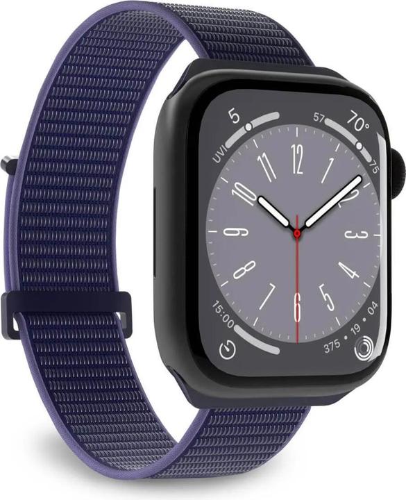Actual product image Puro Nylon Sport - Pasek do Apple Watch 42/44/45/49 mm (Granatowy) (45 mm, 44 mm, 42 mm, 49 mm, Metal, Nylon)