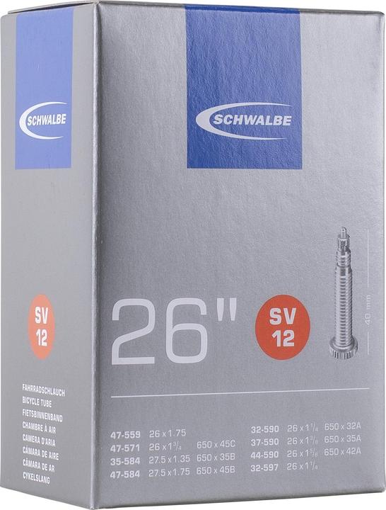 Image du produit Schwalbe Tuyau SV12 (Presta (SV), 26", 47 mm)