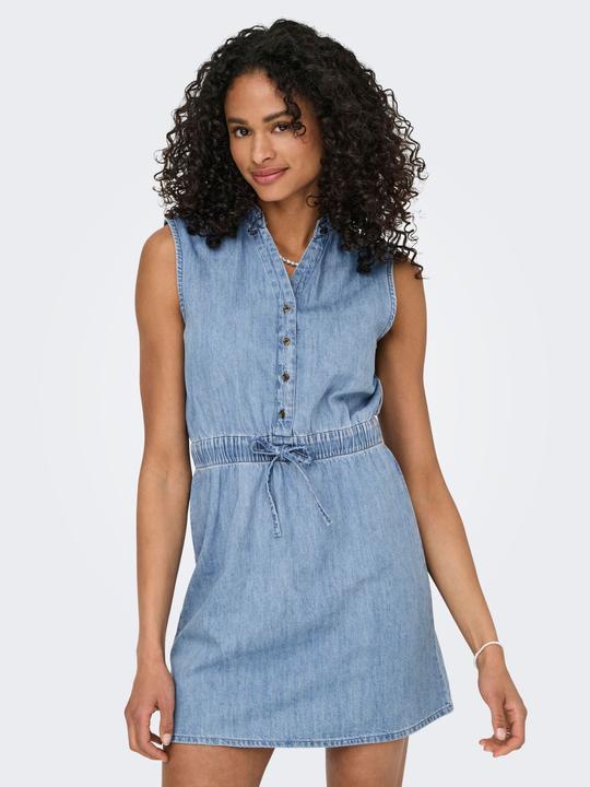 Produktbild Only Normal geschnitten V-Ausschnitt Midikleid Jeanskleid (XS)