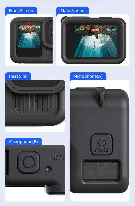 Image du produit aMagisn Housse de protection en silicone avec protection de la lentille (GoPro Hero 13)