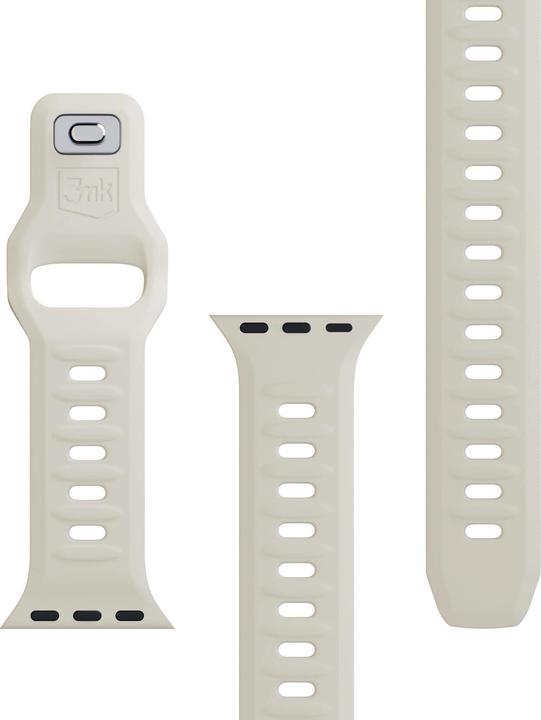 Image du produit 3MK Silicone Watch Strap beżowy/beige dla Apple Watch 38/40/41mm (Silicone, Acier inoxydable)
