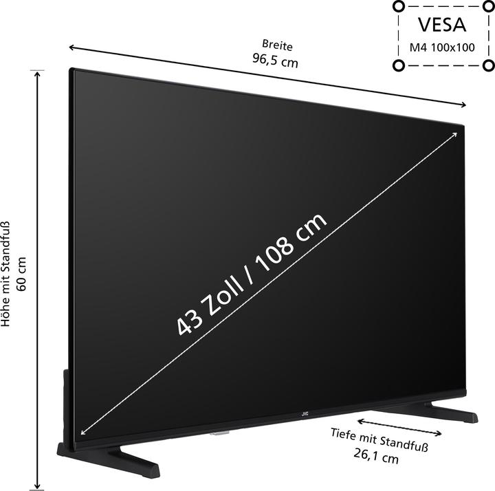 Image du produit JVC LT-43VU3455 LED-TV UHD SMART TIVO (43", LED, 4K, 2024)