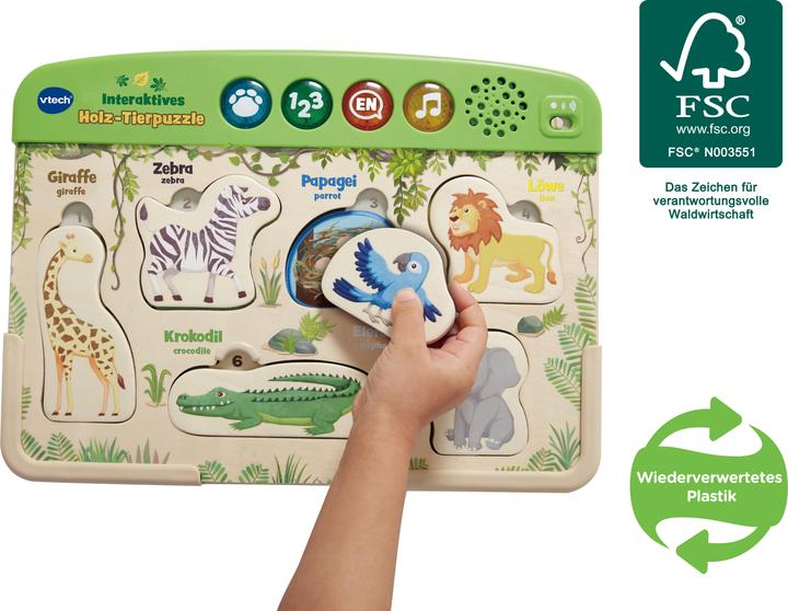 Produktbild VTech Interaktives Tierpuzzle (6 Teile)
