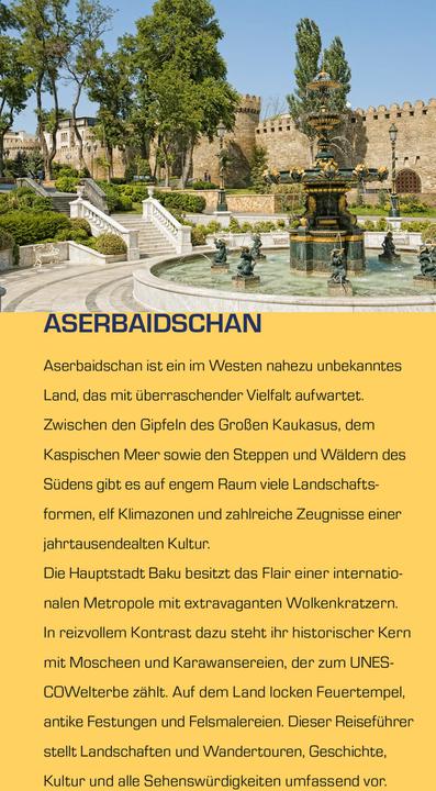 Immagine prodotto Reiseführer Aserbaidschan (Tedesco, Filina di Oppeln, Frank Schüttig, 2020)