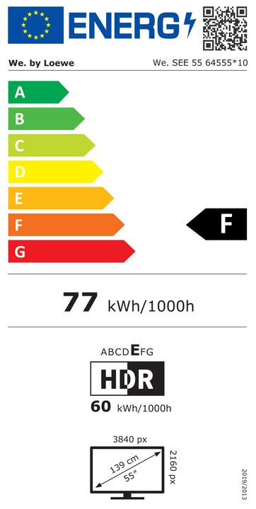Energie-Label We. by Loewe We. SEE 55 oled (55", OLED, 4K, 2021)