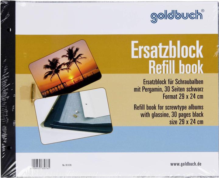 Goldbuch Ersatzblock 29x24 30 Seiten schw.+ Schrauben (29 x 24 cm)