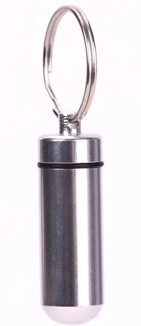 Actual product image MU Classic Pill Series medication dispenser key fob