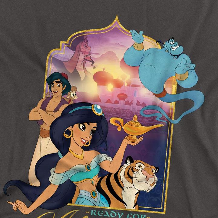Immagine prodotto Aladdin Are Ready For Adventure Maglietta Jasmine Abu Rajah Genio Adulto Unisex (L)