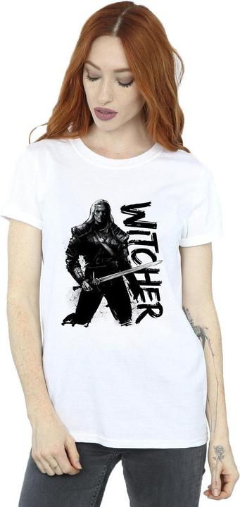 Immagine prodotto Netflix The Witcher Sketch Geralt Maglietta Ampia Donna (XL)