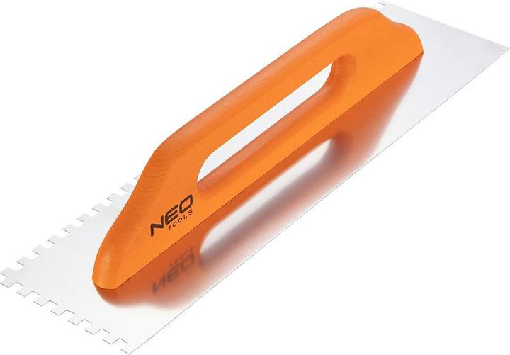 Actual product image Neo Tools spatula with teeth 480x128mm teeth 8x8x8mm wooden handle (50-182)