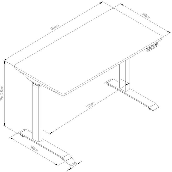 Image du produit Contini Table de bureau (120 x 60 x 73 cm)