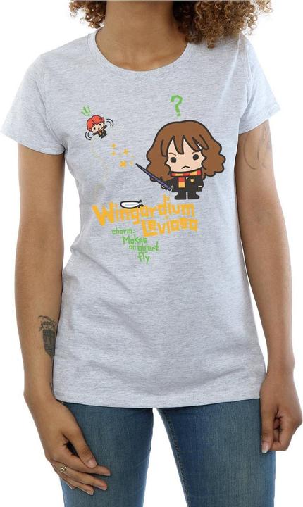 Actual product image Womens/Ladies Hermione Granger Wingardium Leviosa Junior Cotton T-Shirt (XL)