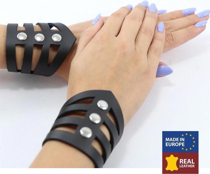 Actual product image The Red Leather Handcuff "Xena