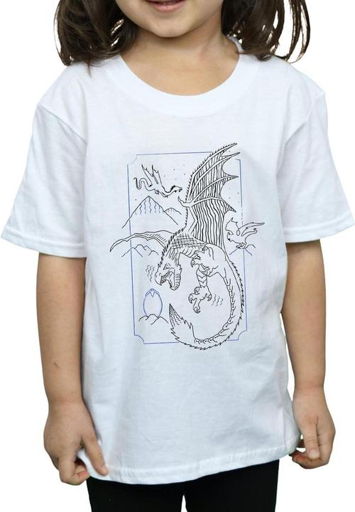 Produktbild Dragon Line Art TShirt Mädchen (140, 146)