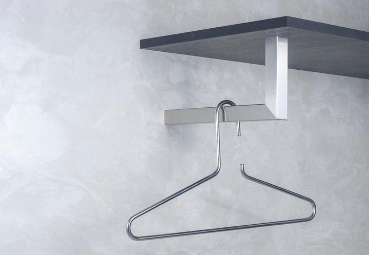 Simausrom Coat hanger Luna width 300 mm, height 150 mm, brushed stainless steel