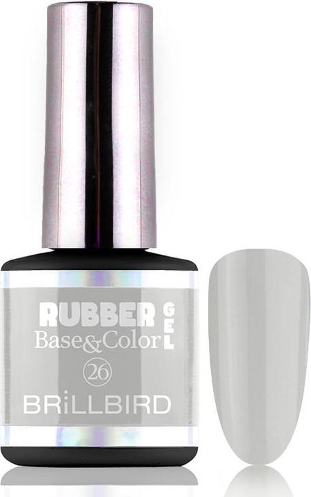 Actual product image BrillBird Rubber Gel Base&Coral #26 8ml (UV gel varnish)