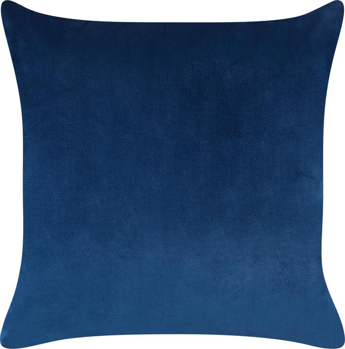 Produktbild Beliani Dekokissen Samt Marineblau Tiermotiv 45 x 45 cm 2er Set MARULA (45 x 45 cm)