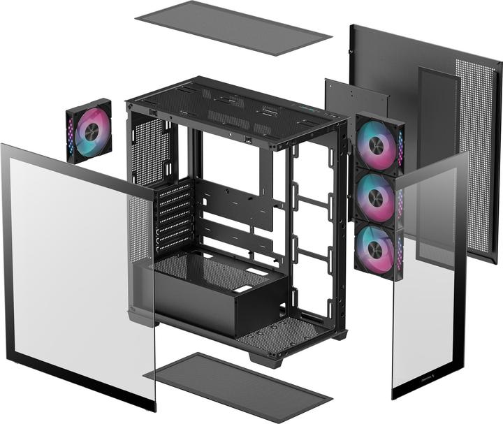 Immagine prodotto NoName CG580 4F (schwarz, Tempered Glass x 2) (ATX, mATX, ITX)
