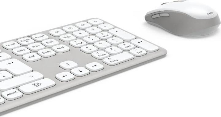 Immagine prodotto Hama WK-550 Set tastiera e mouse wireless bianco (DE, Senza fili)