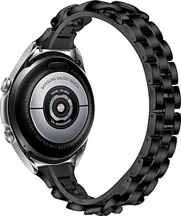 Actual product image Cover-Discount 20mm stainless steel bracelet black (20 mm, Stainless steel, Galaxy Watch)