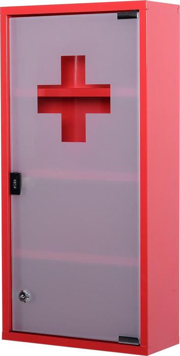 Immagine prodotto Homcom Armadietto dei medicinali con serratura (30 x 12 x 60 cm)