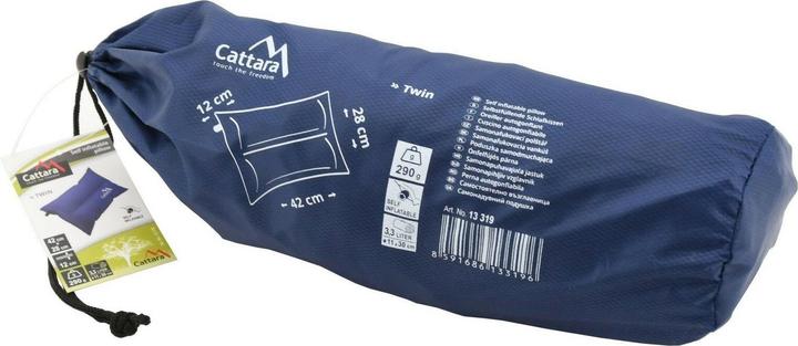 Actual product image Cattara Self-Inflating Pillow TWIN 42x28x12cm blue