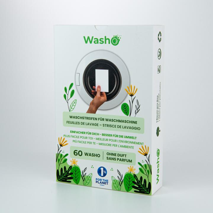 Actual product image Washo Wash Strips (60 Washing cycles, Washcloths)