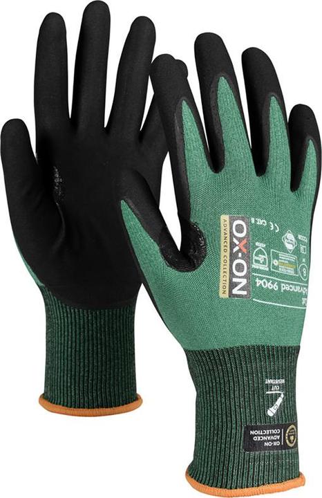Ox-On Skaerehandske Advanced 9904 sort/grøn 9 (9)