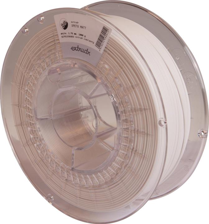 Produktbild Extrudr Filament XPETG Matt Weiss 1.75mm 2500g (PETG, 1.75 mm, 2.50 g, Weiss)