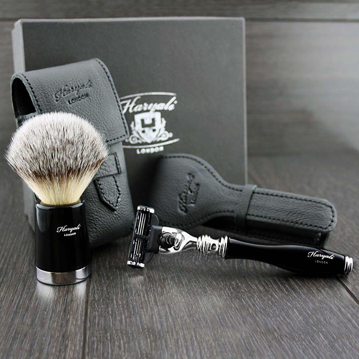 Image du produit ‎Haryali London Reise-Rasierset mit Rasiermesser & Pinsel