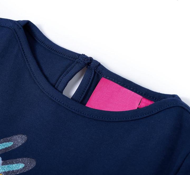 Produktbild VidaXL Kinder-Langarmshirt Marineblau 128,Material: 95 % Baumwolle (128)