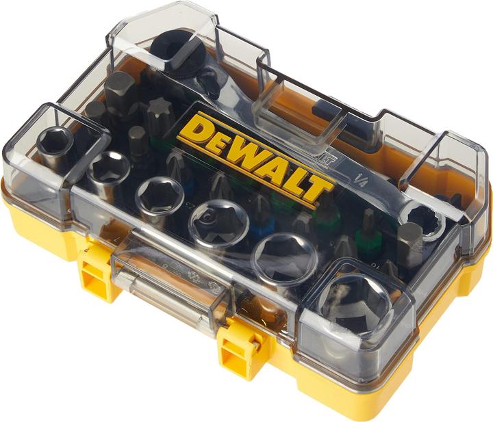 DeWalt Schrauber Bit und RatschenSet (Innensechsrund TX M20, Innensechsrund TX M30, Innensechsrund TX M10, Innensechsrund TX M15, Innensechsrund TX M25, Innensechsrund TX M40, Kreuz Phillips PH M1, Kreuz Phillips PH M2, Kreuz Pozidriv PZ M1, Kreuz Pozidriv PZ M2, Kreuz Phillips PH M3, Kreuz Pozidriv PZ M3)