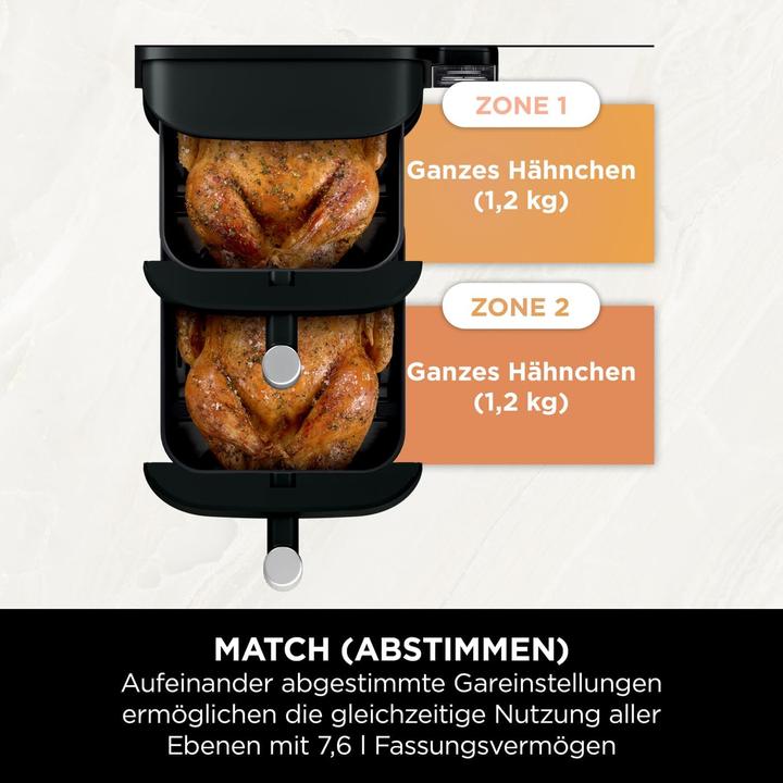 Actual product image Ninja Double stack hot air fryer, 7.6 litres