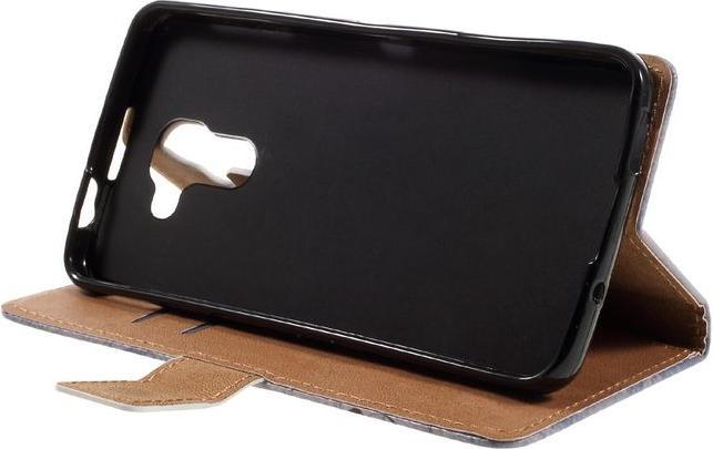 Produktbild MU Style Case aus Leder mit USA Flagge und Katze (Blackberry DTEK60)
