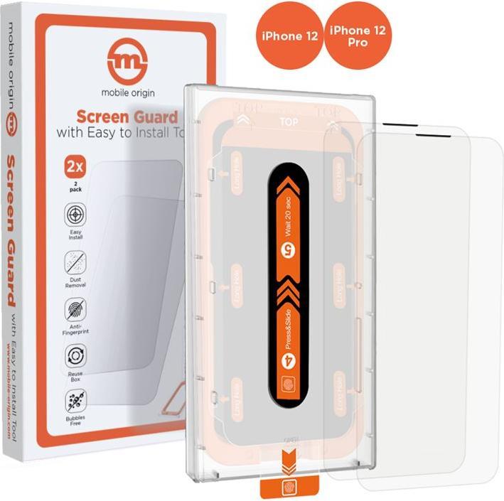 Actual product image Mobile Origin Easy applicator 2 pack (2 Piece, Apple iPhone 12 Pro)