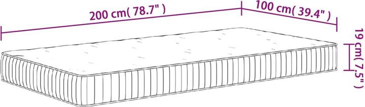 Immagine prodotto VidaXL Jeronima (100 x 200 cm, Nucleo della molla)