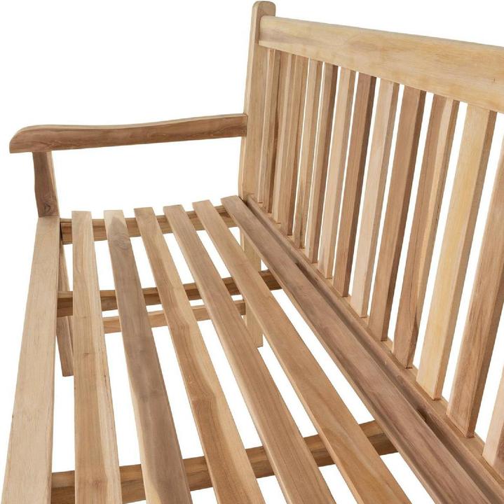 Actual product image VCM 3-Sitzer Gartenbank Parkbank hochwertig massiv Teak Holz natur 150 cm
