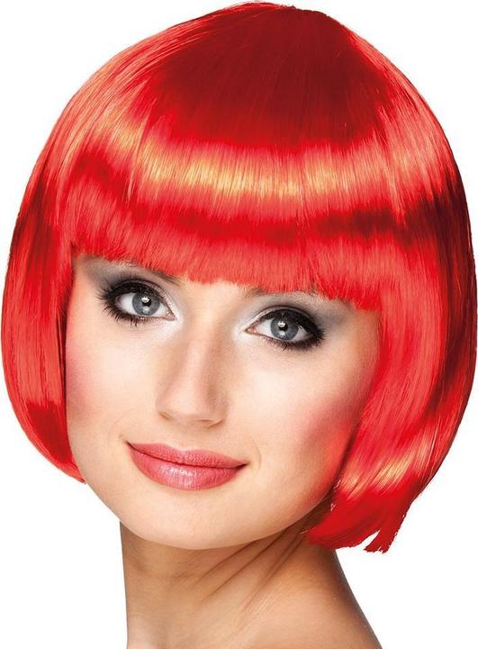 Actual product image Fasnacht Wig Cabaret red