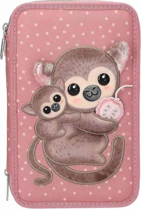 Top Model Topmodel - TOPModel Triple Pencil Case JUICY - Dusky Pink with Orange Dots (413323)