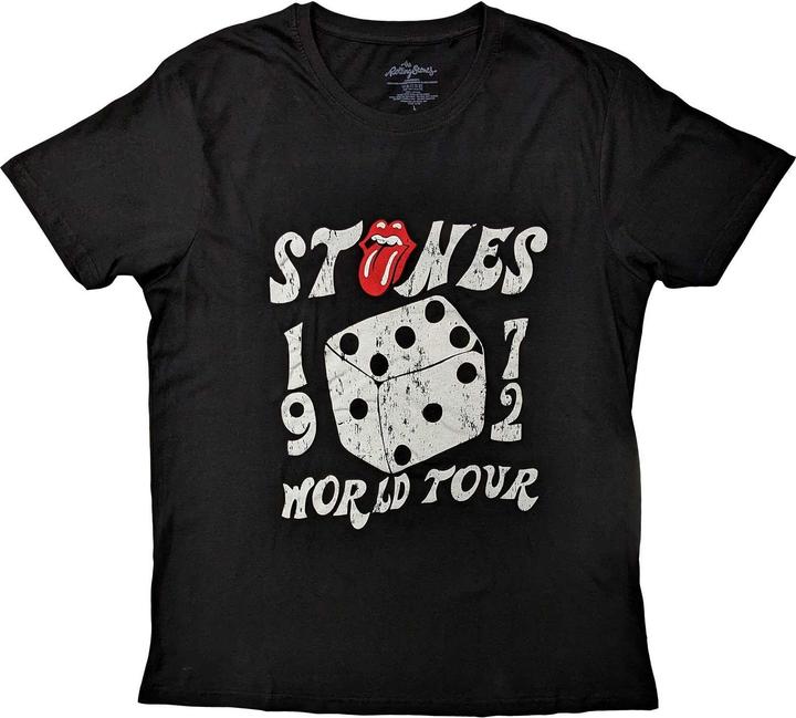 The Rolling Stones Erwachsene Tour '72 Würfel Baumwolle TShirt