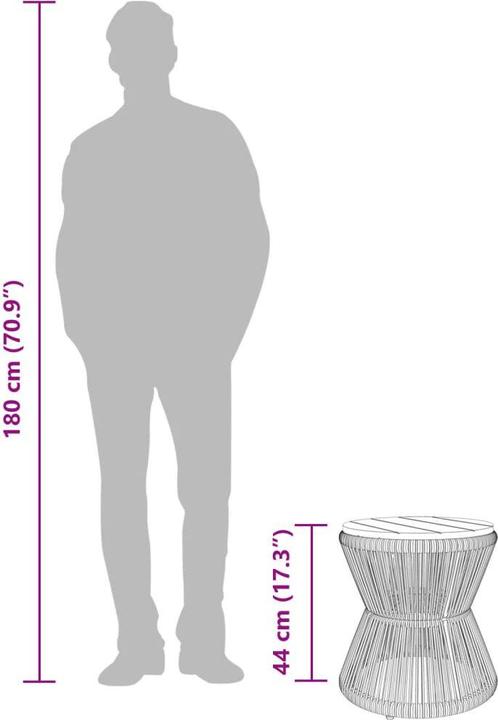 Image du produit VidaXL Table basse avec structure métallique Ø 45 x 44 cm