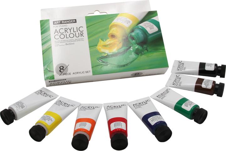 Art Ranger Studio Grundfarben 8x22ml Acryl (Acrylfarbe, 176 ml)