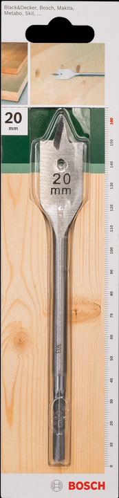 Actual product image Bosch Zubehör Flat milling drill, hexagonal D= 20.0 mm L= 160 mm (up to 20 millimetres)