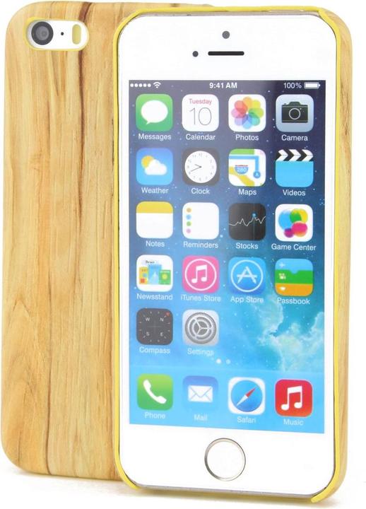 Produktbild König Design Apple iPhone SE 2020 TPU Handy Hülle Holz Optik Schutz Case Vintage Cover Etuis (Apple iPhone SE (2nd Gen))